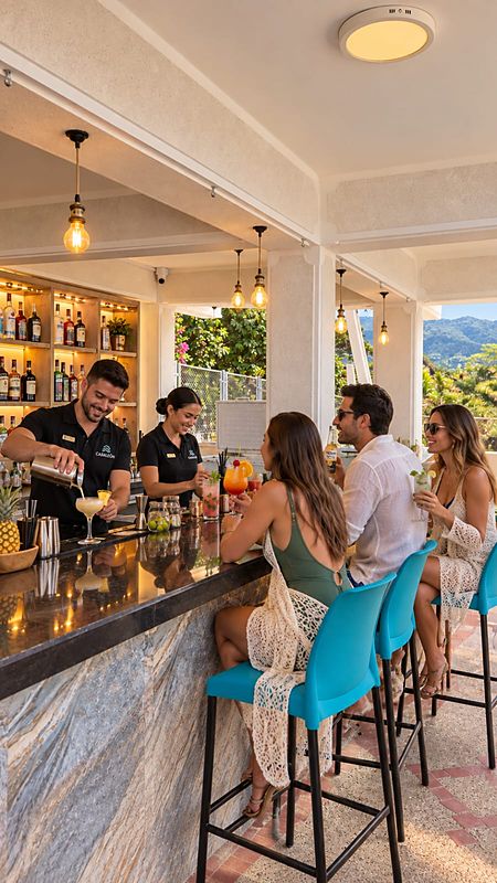 Barra de Cabalante Bar con huéspedes